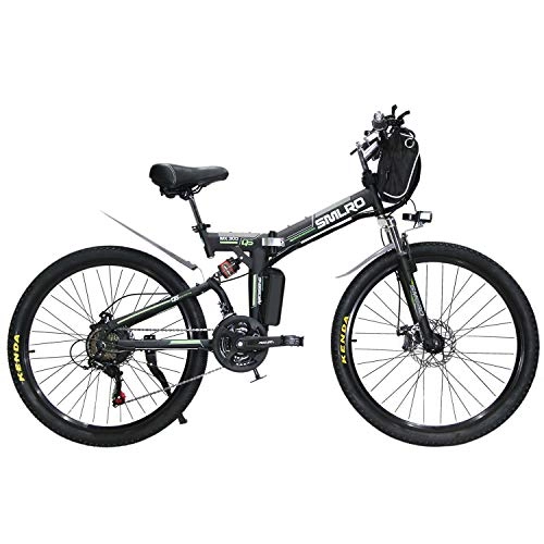 Electric Bike : Hyuhome Ebikes for Adults, Folding Electric Bike MTB Dirtbike, 29" 48V 10Ah 350W IP54 Waterproof Design, Easy Storage Foldable Electric Bycicles for Men (100)