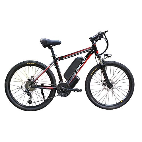 Electric Bike : Hyuhome Electric Bicycles for Adults, 360W Aluminum Alloy Ebike Bicycle Removable 48V / 10Ah Lithium-Ion Battery Mountain Bike / Commute Ebike, black red