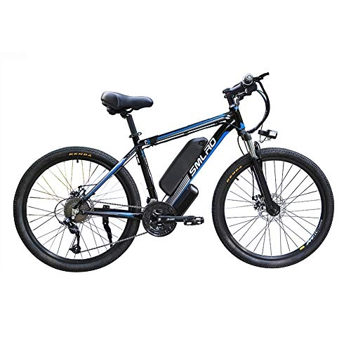 Electric Bike : Hyuhome Electric Bicycles for Adults, Ip54 Waterproof 500W 1000W Aluminum Alloy Ebike Bicycle Removable 48V / 13Ah Lithium-Ion Battery Mountain Bike / Commute Ebike, black blue, 1000W