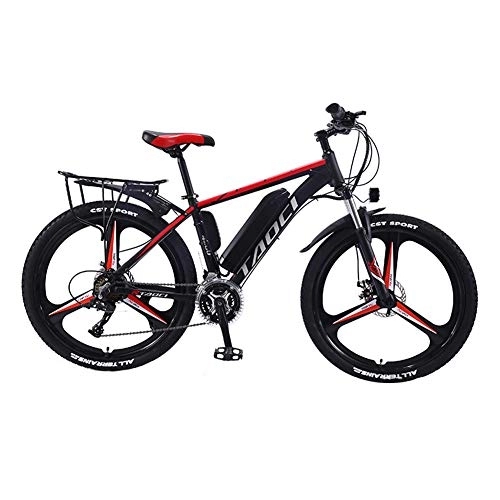 Electric Bike : Hyuhome Electric Bicycles for Adults, Magnesium Alloy Ebikes Bicycles All Terrain, 26 Inch 36 V 13 Ah Interchangeable Lithium-Ion Battery Mountain Ebike for Men (Red, 36V13A)