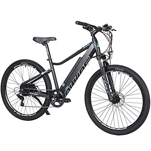 Electric Bike : Hyuhome Electric Bikes for Adult Mens Women, 27.5" Ebikes Bicycles Full Terrain, 250W 36V 12.5Ah Mountain E-MTB Bicycle, Shimano 7 Speed Double Disc Brakes for Outdoor Commuter (250W, 720)