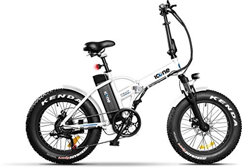 Electric Bike : Icon.e Electric Folding Bike Navy 250W White