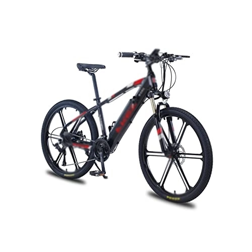 Electric Bike : IEASEddzxc Electric Bicycle Electric Bicycle Lithium Battery Motor Electric Mountain Bike Speed Aluminum Alloy Frame Light (Color : Schwarz)