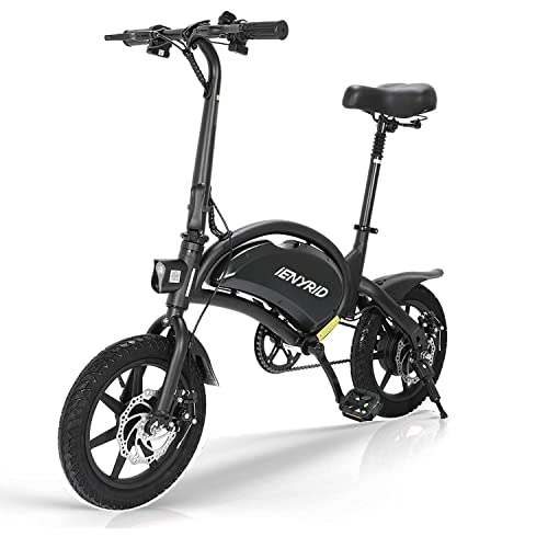 Electric Bike : IENYRID Electric Bike, B2 Folding E-Bike for Adults 7.5AH Lithium Battery 14 Inch Pneumatic Tires