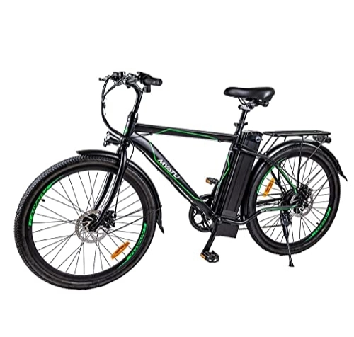 Electric Bike : Irypulse Men Electric Bike 26” Adult Mountain Bike Urban E-Bike Electric MTB Mountainbike 36V 10Ah With Lithium Removable Battery LCD Display Hydraulic Brakes(Black)