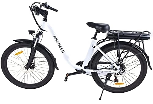 Electric Bike : Irypulse Men Electric Bike 26” Adult Mountain Bike Urban E-Bike Electric MTB Mountainbike 36V 10Ah With Removable Battery Lithium LCD Display Hydraulic Brakes(White)