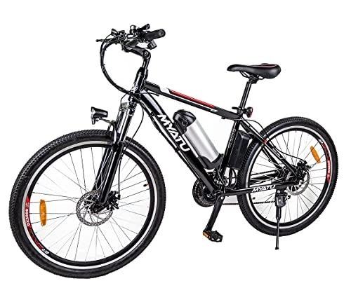 Electric Bike : Irypulse Men Electric Bike 26” Adult Mountain Bike Urban E-Bike Electric MTB Mountainbike 36V 10Ah With Removable Lithium Battery LCD Display Brakes Hydraulic(Black)
