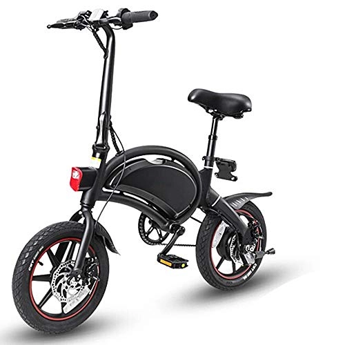 Electric Bike : J.I Folding Electric Car Travel Electric Bicycle Adult Mini Power Battery Car Ultra Light Lithium Battery 10AH All Aluminum Alloy