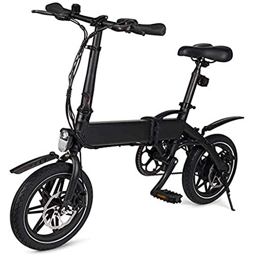 Electric Bike : J&LILI Electric Bike, Electric Bikes 250W 36V / 10AH Battery, 25 Km / H Top Speed, 14"Electric Bike Foldableadults Suitable