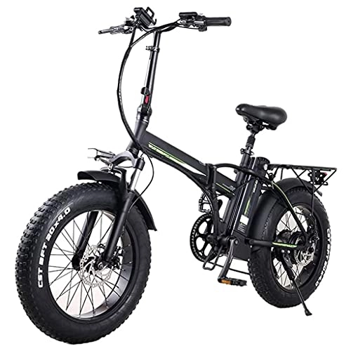 Electric Bike : J&LILI Electric Folding Wheel Unisex Foldable Bicycle 20 Inch Fat Tire Street Ebike 7 Speed, 500W / 15AH