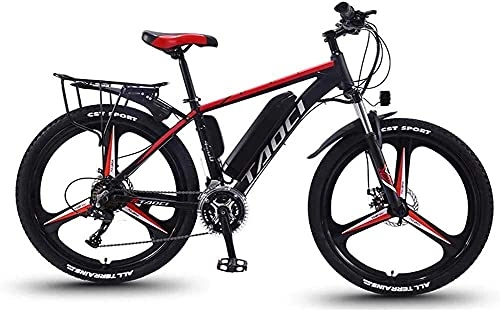 Electric Bike : JIAWYJ YANGHONG-Sport mountain bike- Electric Bike Electric Mountain Bikefor Adult, Aluminum Alloy Bicycles All Terrain, 26" 36V 350W 13Ah Detachable Lithium Ion Battery, Red, 13Ah 80 Km OUZHZDZXC-1