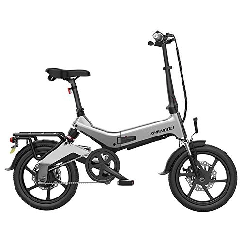 Electric Bike : JIEER Electric Bike for Adults Folding 3 Riding Modes Bikes E-Bike Lightweight Magnesium Alloy Frame Foldable E-Bike with 16 Inch Tire & LCD Screen