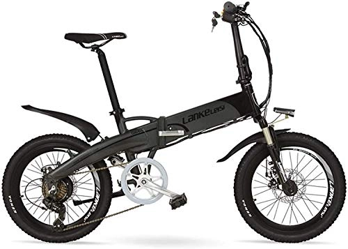 Electric Bike : JINHH 20 Inch Folding Mountain Bike 500W / 240W Motor 48V 14.5Ah Lithium Battery Suspension Fork Pedal Assist Electric Bike (Size : 500W 14.5Ah)