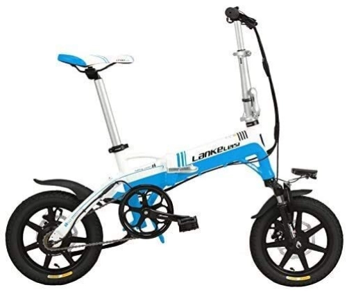 Electric Bike : JINHH A6 Elite 14 Inches Folding Pedal Assist Electric Bike, 36V 8.7Ah Hidden Lithium Battery, Aluminum Alloy Frame, 5 Grade Pedal Assist, Integrated Wheel