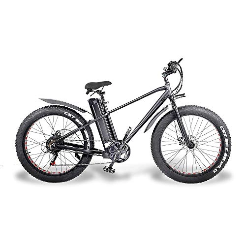 Electric Bike : JINSUO Electric Bike 750W 48V 15A ebike Mountain Bicycle Fat Tire e bike Adults Meb 26 Inch 21 Speed Aluminum Frame dual Disk brake (Color : 20AH)