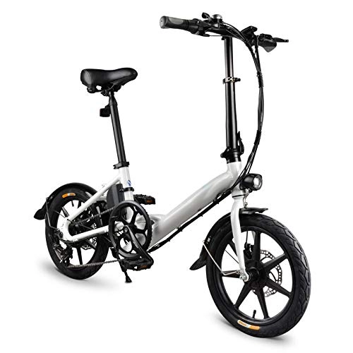 Electric Bike : JKHK D3S Electric Bicycle Bike Lightweight Aluminum Alloy 16 Inch 250W Hub Motor Casual for Outdoor