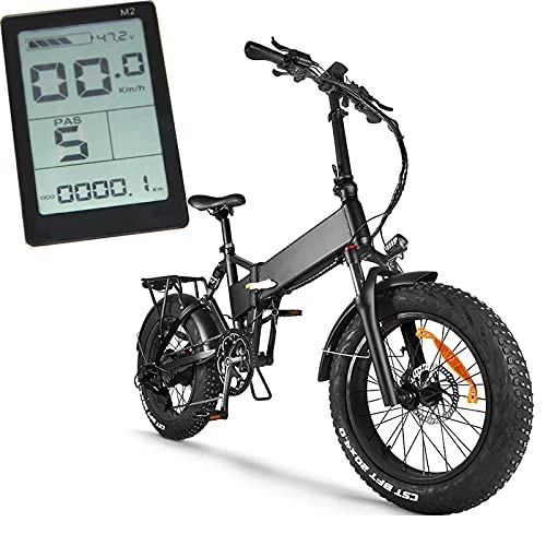 Electric Bike : JMCVILOF 1000W 48V 14.5Ah Electric Mountain Bike, Electric Bike Max 45Km / H, 4.0 Fat Tire, Electric Bicycle Beach Ebike, with Front and Rear Lights