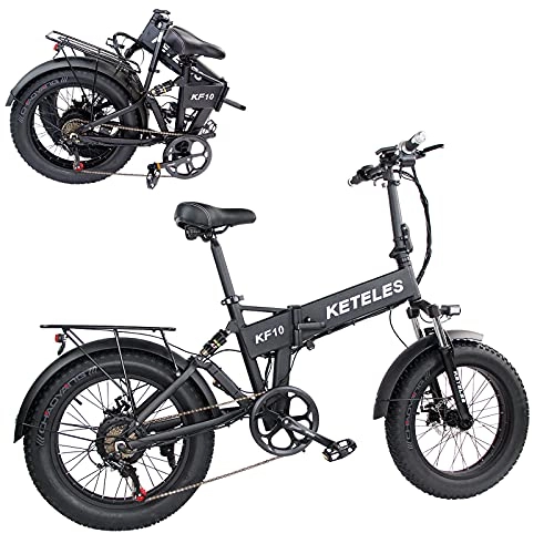 Electric Bike : JMCVILOF Electric Bike Max 40Km / H, 500W 48V 13Ah Electric Mountain Bike, 4.0 Fat Tire, Electric Bicycle Beach Ebike, With Front and Rear Lights