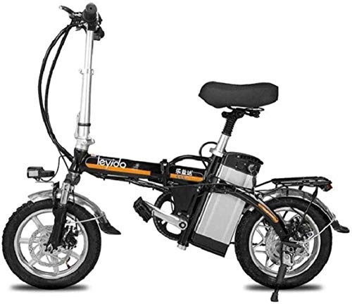 Electric Bike : JNWEIYU Electric Bicycle Adult Waterproof Portable Electric Bicycle Adult Hybrid Bike 48V Removable Lithium Ion Battery 400W Motor 14 inch Road Bike Motorcycle Scooter with Disc Brakes