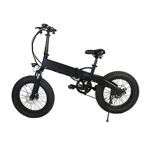 Electric Bike : JUN 20-Inch Aluminum Alloy Folding Electric City Bicycle 48V350W, Snowmobile (Mobile Lithium Battery) Adult Mountain Bike