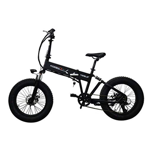 Electric Bike : JUN 48V10AH Folding Electric City Bicycle, 20 Inch Aluminum Alloy Snowmobile (Mobile Lithium Battery) Adult Mountain Bike