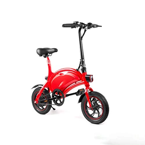 Electric Bike : JUN Adult Electric Bicycle, 12-Inch Folding Lithium Battery 36V Ultra-Light Portable Adult Parent-Child Travel for Men And Women Small Car, A