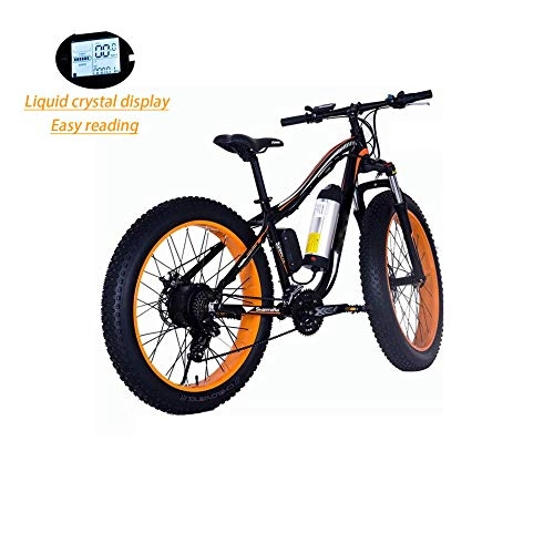 Electric Bike : June Fat Tire Mountain Bike Bicycle 250W Electric Mountain Bike 26 Inch Electric Bicycle With Removable 36V / 10.4AH Lithium Ion Battery, Aluminum Frame Electric Bicycle