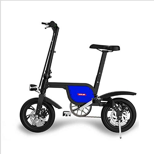 Electric Bike : June Folding Electric Bike 250W High Power Exercise High Material 3 Working Modes 18650 Large-capacity Lithium-ion Battery Variable Speed E-bike For Mobility Travel Assistance, Blue