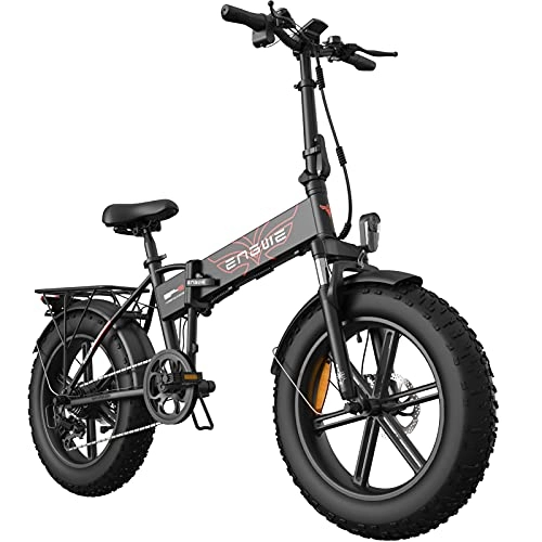 Electric Bike : JUYHTY Foldable Electric Bicycle Fat Tire Bike 500W Removable Battery 5 Hours Fast Charge 7 Speed Gears Mountain Bike with LED Display Red