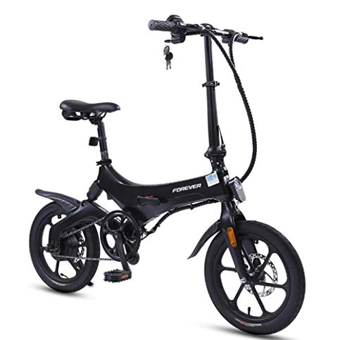Electric Bike : JXH 36V 8AH Folding Electric Car, Magnesium Alloy Frame with LED Lens Light Rear Shock Absorber, Three Riding Methods Suitable for Commuting Or Outdoor Riding, Black