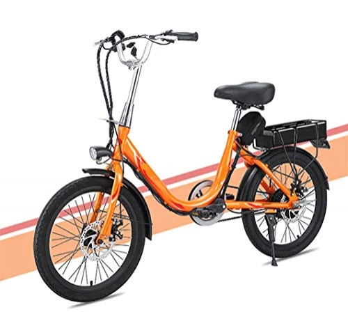 Electric Bike : JXH Adult Lady Electric Bike, 7 Speed 20 Inch Mini Electric Bike 48V 8 / 10Ah Battery Commute Ebike with Rear Seat Dual Disc Brakes, 8A