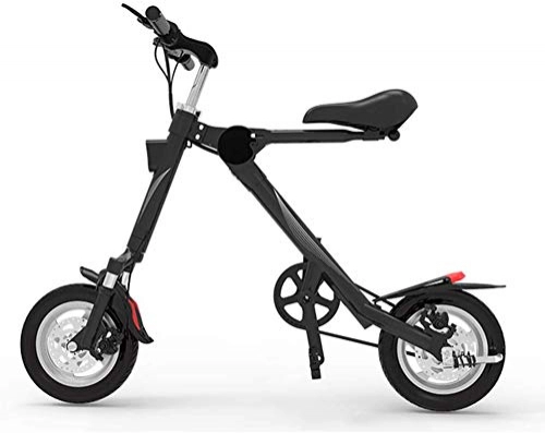 Electric Bike : JXH Small Folding Electric Bike, 250W Motor 12 Inch Adults City Commute Ebike Aluminum Alloy Frame Dual Disc Brakes Double Shock Absorption 36V Lithium Battery