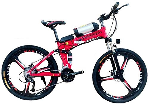 Electric Bike : JXXU 26" Electric Off-Road Bike, 350W Brushless Motor Aluminum Alloy Adults Electric Mountain Bike 27 Speed Removable 36V 10AH Battery Dual Disc Brakes with Kettle