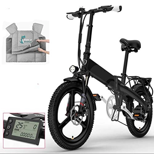 Electric Bike : JXXU 400W 20 Inch Fat Tire Electric Bicycle Mountain Beach Snow Bike For Adults, 7 Speed Gear EBike With Removable 48V10.4A Lithium Battery And Motorcycle Scooter Leg Apron Covers(Color:A)