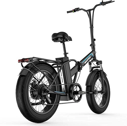 Electric Bike : JXXU Folding Ebike 14'' Electric Bike 400W 48V 10AH Aluminum Electric Bicycle With Pedal For Adults And Teens, Or Sports Outdoor Cycling Travel Commuting, Shock Absorption Mechanism