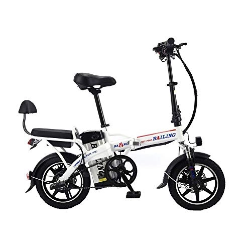 Electric Bike : kaige 350W Foldable Portable Electric Bicycle Speed APP 48V 22AH Lithium Ion Battery Having An Aluminum Electric Bicycle Electric Bicycle APP Set Waterproof QU526 (Color : Black) WKY (Color : White)
