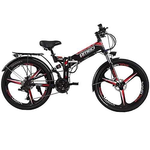 Electric Bike : KaiLangDe 26-inch Adult Foldable Electric Mountain Bike, Oil Brake / smart LCD Screen GPS Anti-theft Positioning System, 27 Speed Allows You to Cross-country and Commute
