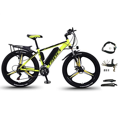 Electric Bike : KangHan 26-inch electric bicycle lithium battery power mountain bike off-road variable speed vehicle, 13AH / 90KM