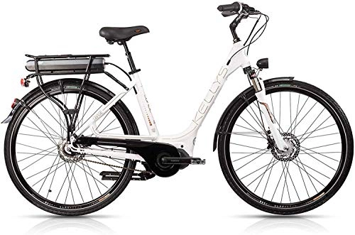 Electric Bike : KELLYS E-Bike EBASE Shimano Steps 6000 / 8 Speed Shimano Nexus, White, 19 Zoll (48 cm)