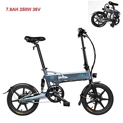 Electric Bike : KFMJF Electric Bike, Folding Electric Bike for Adults, 7.8AH 250W 36V with LCD Screen 16Inch Tire Lightweight 19Kg, Suitable for Outdoor Cycling Travel Work Out Fitness City Commuting