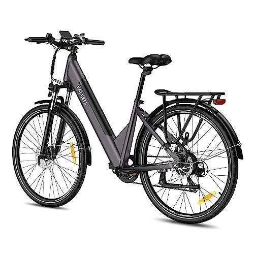 Electric Bike : Kinsella F28 PRO Electric Bike, 27.5 Inch Electric City Bike, 250W Motor, 36V / 14.5Ah Battery, Electric Mountain Bike, Shimano 7S, APP Controller (Gunmetal Grey)