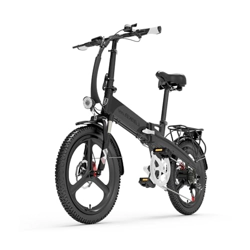 Electric Bike : Kinsella G660 electric folding bike, 20 inches, brakes and hydraulic, full suspension, tyres 20 x 1.95, battery 12.8 Ah, 7 speeds. (grey-black)
