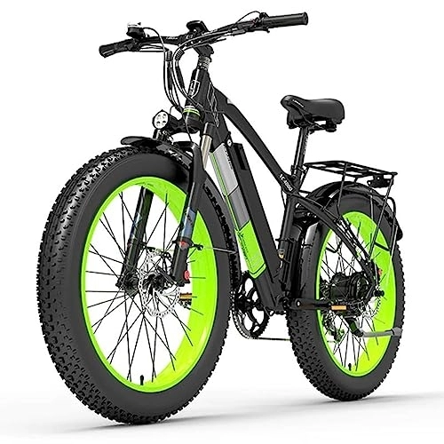 Electric Bike : Kinsella Lankeleisi XC4000 Electric Fat Bike, Electric Mountain Bike (Green)