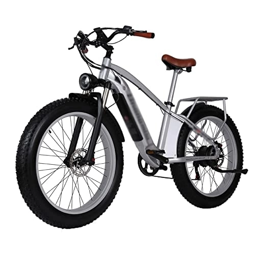 Electric Bike : KIOOS Bicycles for Adults Fat Bike Electric Bicycle Mens Mountain Bike Adult Snow e Bike