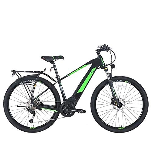 Electric Bike : KKKLLL Electric Bicycle Lithium Battery Leading 500 Power Mountain Bike 36 V Built-in Lithium Battery 9 Speed 16 Inch Green