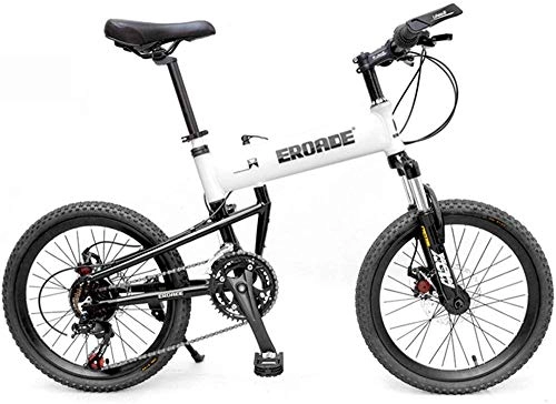 Electric Bike : KKKLLL Folding Mountain Bike Aluminum Alloy Shifting Children Bicycle Youth Student 21 Speed 20 Inches