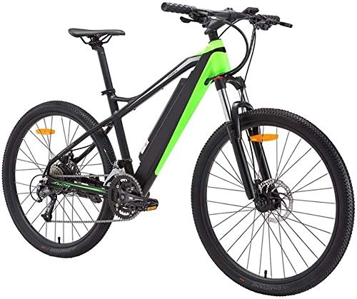 Electric Bike : KKKLLL Power Electric Bicycle 36V Rear Mountain Electric Bicycle 26 Inch Sports Green 10.4AH Power 60KM