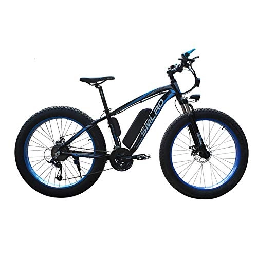 Electric Bike : Knewss 26 Inch Electric Bike 1000W Motor Fat Tire Mens Snow Beach Ebike 48V 13AH Lithium-ion Battery Adult Electric Bicycle-36V10AH350W 26 Inch