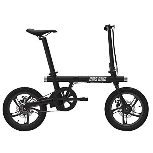 Electric Bike : KNFBOK electric mopeds for adults Folding electric bicycle 16 inch lithium battery into electric car 250W brushless high speed motor LCE instrument panel double disc brake