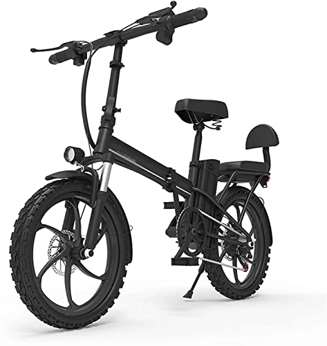 Electric Bike : Kosoree Adult Folding Electric Bike, Men's Mountain Bike, 14-inch Electric Bike / Commuter Electric Bike With 240W Motor, 48V 12Ah Battery, 90KM